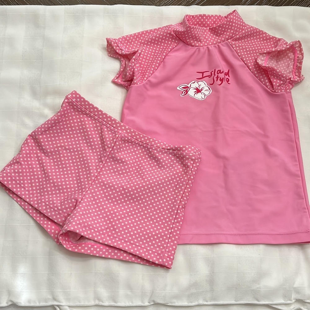 Circo pink with polkadots swim set
